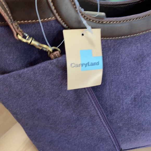 Carryland Plum Canvas Handbag - Picture 4 of 8